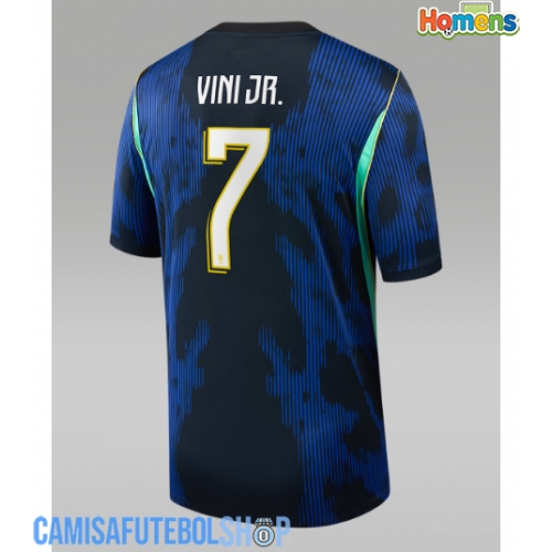 Camisa de time de futebol Brasil Vinicius Junior #7 Replicas 2º Equipamento Mundo 2026 Manga Curta